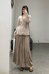 MUTEDANCE cashmere skirt MD23FW88 camel PM95